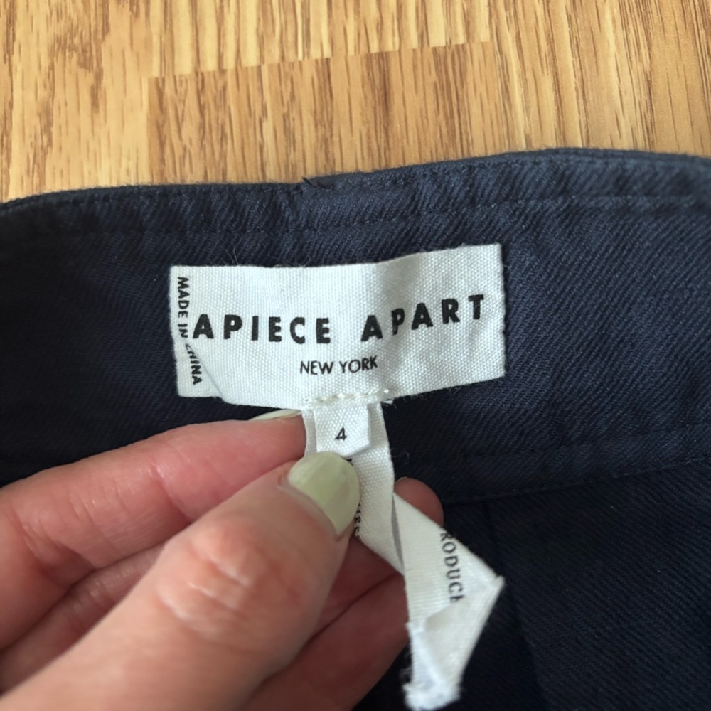 Apiece Apart Bari Crop Trouser in Indigo - Picture 8 of 9